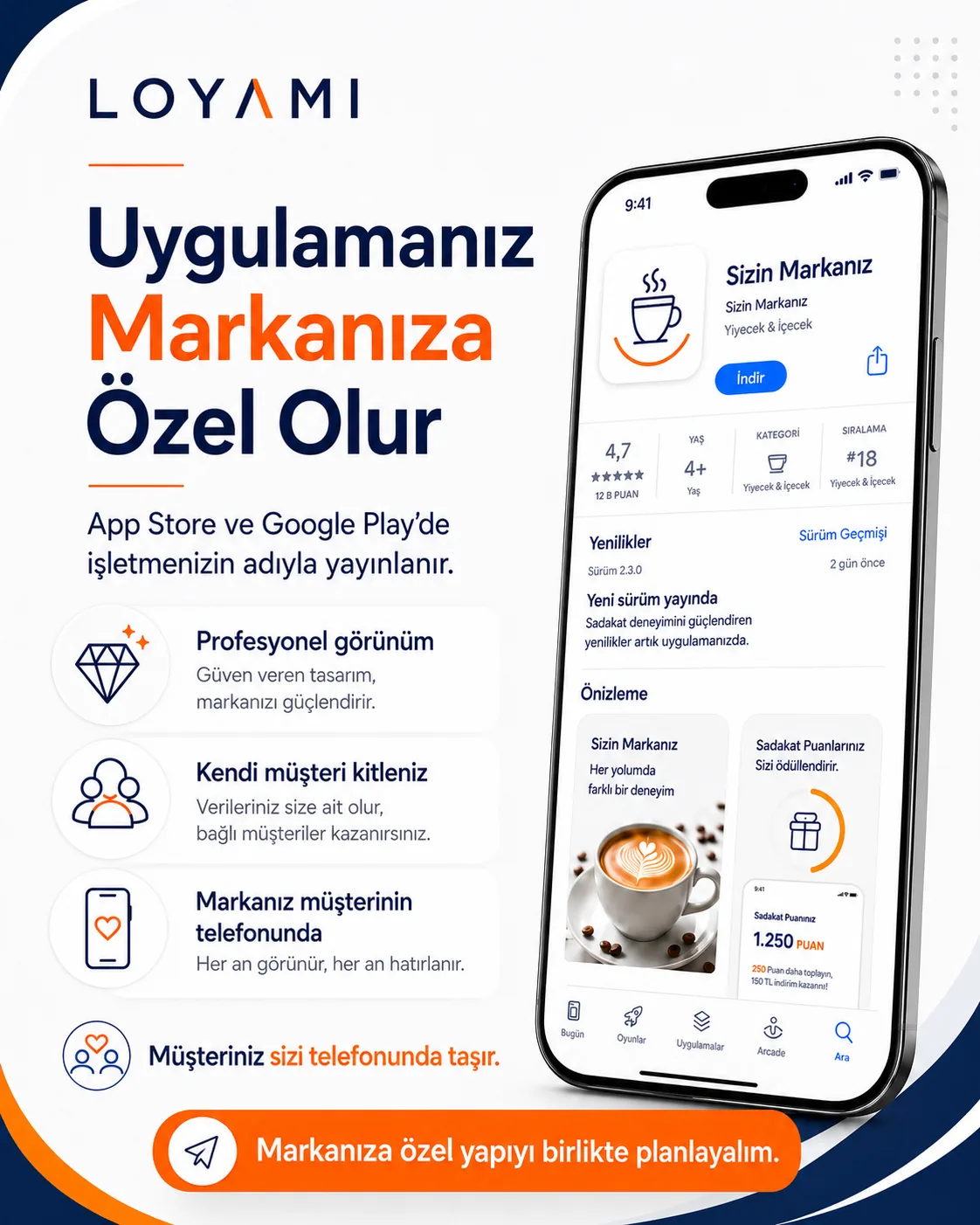 Markaya özel uygulama tanıtım görseli